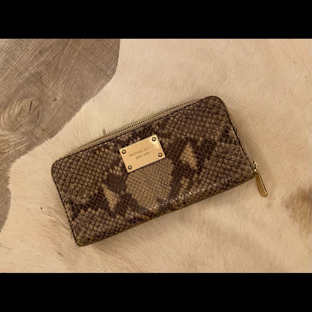 Michael Kors Python Skin Zip Wallet - image 2
